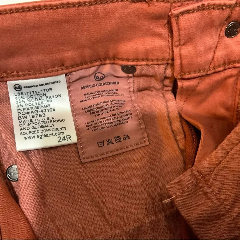 Adriano Goldschmied AG Jeans The Farrah Skinny high rise red size 24R